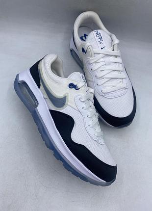 Білі кросівки nike air max motif з голубою підошвою gs fb8031-100 /
