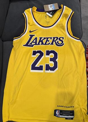 Баскетбольна майка nike nba lakers lebron james 23 жовта розмір м