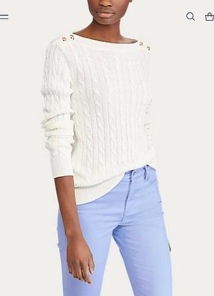 Polo ralph lauren жіночий светр в коси, светр, джемпер, пуловер