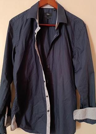 🩵  рубашка hugo boss slim fit cotton