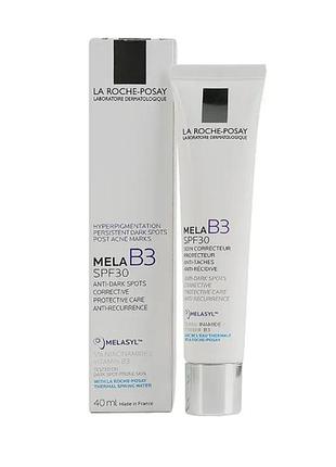Крем для обличчя la roche-posay mela b3 spf 30 (40 мл) крем проти гіперпігментації шкіри