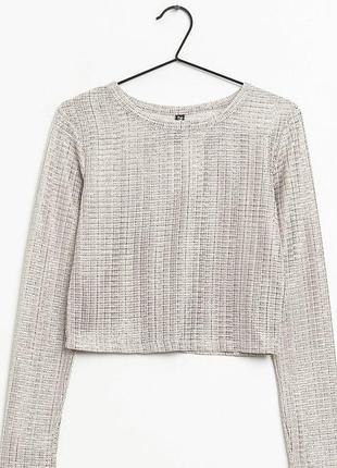 Укорочений топ лонгслів zara