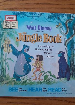 Винтажная детская книга jingle book «книга джунглей» от walt disney в формате «read-along»