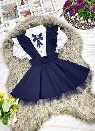 Стильний шкільний костюм для дівчинки 👧 122 (зріст)