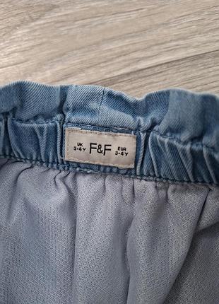 🦄 джинсовая юбочка f&amp;f для девочки 3