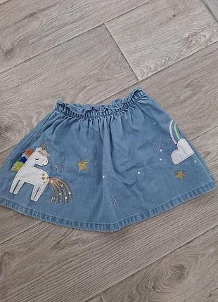 🦄 джинсова спідничка f&f для дівчинки