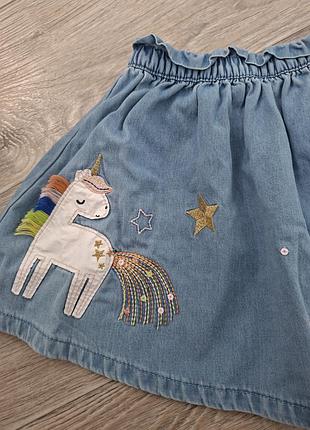 🦄 джинсовая юбочка f&amp;f для девочки 2