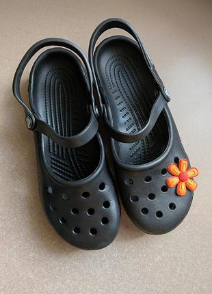 Балетки крокси сабо crocs classic ballet (8/наш 38,5-39) жіночі чорні оригінал м'ягкі