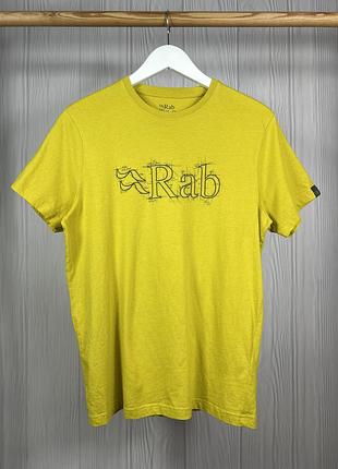 Rab organic cotton big logo футболка від відомого трекінгового бренду розмір s