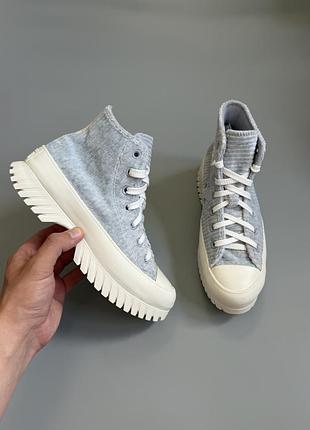 Кеды converse chuck taylor all star lugged 2.0 velour new 37(23.5cm)run star hike motion