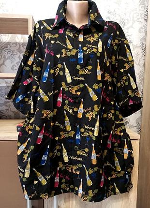 Шовкова сорочка оверсайз tommy bahama «wine country» (100% silk)