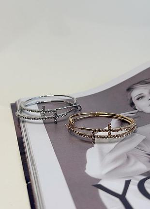 Серьги "канон" серьги кольца с крестами