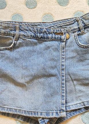 Джинсова спідниця-шорти zara 11-12 (152)