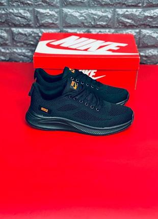 Чоловічі кросівки nike air чорні | легкі літні кросівки | розміри 40–46