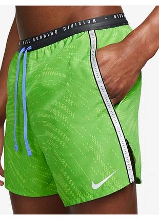 Шорты мужские nike dri-fit run division stride short green dm4767-377
