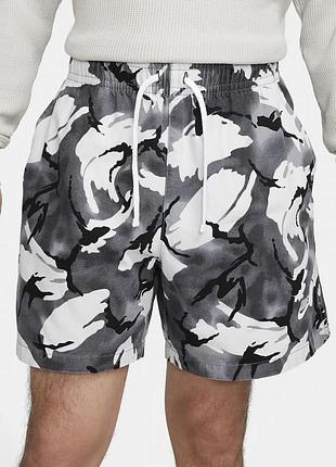 Шорти чоловічі nike club fleece mens woven flow shorts grey dx0737-065