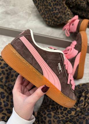 Puma suede xl chestnut brown peach smoothie