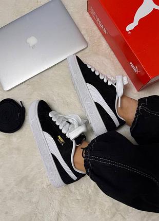 Puma suede xl black white