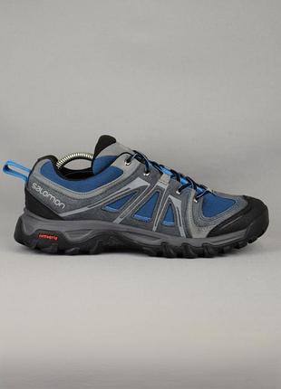 Salomon evasion aero кроссовки мужские трекинговые туристические кожаные сетчатые серые синие оригинал 41-42 р/26.5 см salewa la sportiva mammut keen