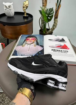 Мужские кроссовки nike shox ride 2 sp x supreme black white 41-43-44-45