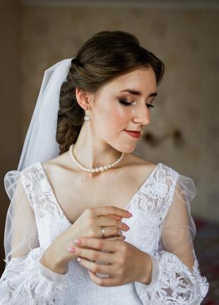 Белое свадебное платье/ весільна сукня3 фото