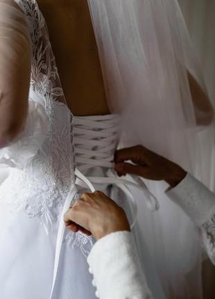 Белое свадебное платье/ весільна сукня5 фото