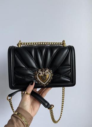 Брендова шкіряна сумка d&g натуральна шкіра кожа чорна сумочка люкс дольче