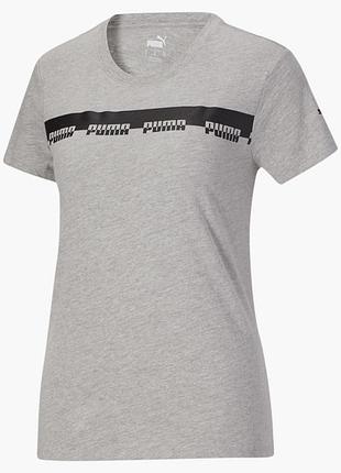 Футболка женская puma script tee grey 588558-04