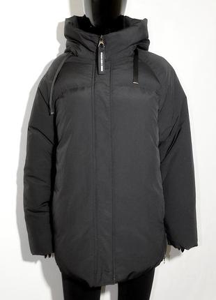 Женская черная зимняя куртка 2xl
