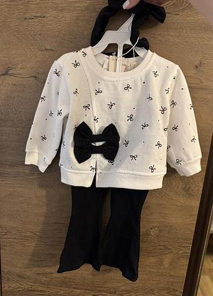 Стильний. костюм для дівчинки, набір на 6-9 місяців btween baby