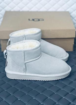 Замшеві ультраміні уги сірі жіночі ugg ultra mini замш зима сірі 38