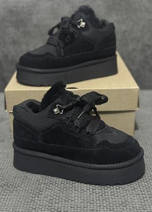 Ugg lowmel лоумель замшевые угги на платформе женские ugg замш зима черные