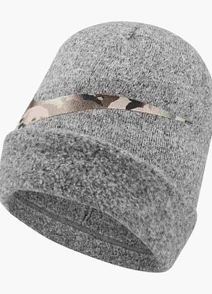 Шапка унисекс nike therma beanie szara polar grey do8170-355