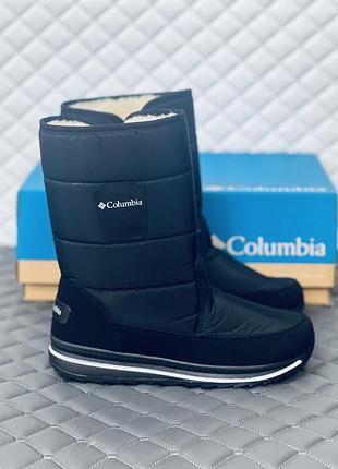 Женские мужские черные дутики columbia дутыши женские коламбия чорні дутиші 37, 38