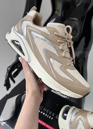 Популярні стильні кросівки сіточка skechers tres-air