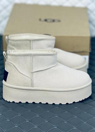Ультра мини угги на платформе женские ugg ultra mini зима песочные 37