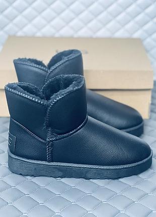 Мужские угги mini ugg leather шкіряні уггі міні 39