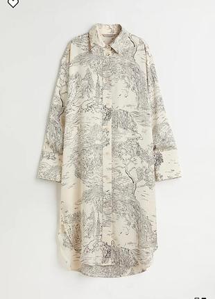 Сатинова сукня сорочка h&amp;m