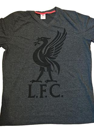 Футболка fc liverpool официальная, размер l, серая
