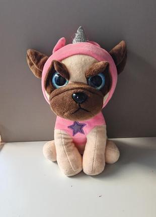 Мягкая игрушка,  мопс в костюме единорога