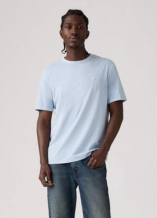 Футболка чоловіча levi’s, колір блакитний😍