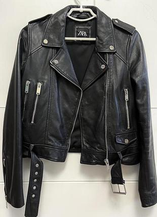 Куртка косуха zara натуральная кожа