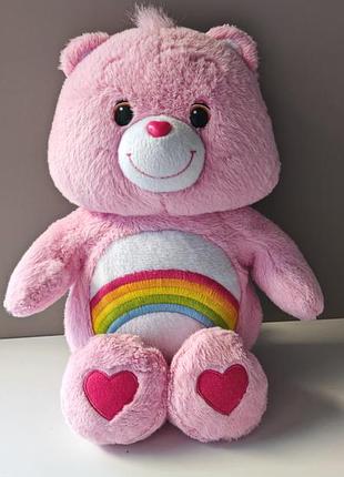Hasbro plush care bear pink cheer bear 13 in stuffed animal rainbow, великий рожевий дбайливий ведмедик