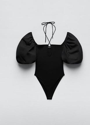 Черный боди zara