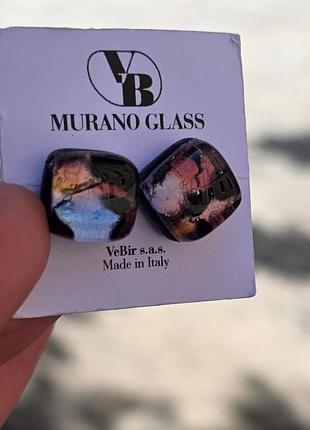 Серьги муранское стекло