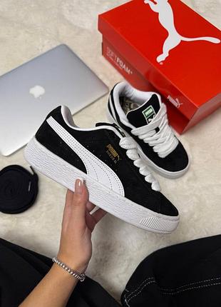 Puma suede xl black white