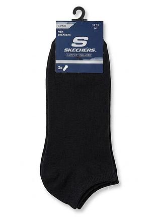 Skechers шкарпетки (набір 3 пари), короткі, чорні, 43-46 (us 9-11)