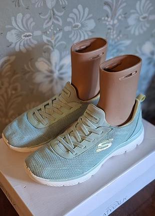 Оригінальні жіночі кросівки skechers summits aqua | 39 розмір (26 см) | м'ятний колір