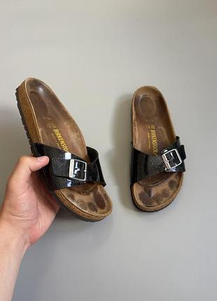 Шлёпанцы birkenstock madrid black 40(26см) arizona gizeh boston