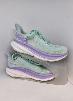 Кроссовки женские hoka clifton 9 turquoise 1127896-solm оригинал, в очень красивом состоянии,сток